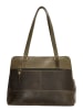 micmacbags Leder-Schultertasche in Khaki - (B)33 x (H)26 x (T)12 cm