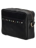 micmacbags Leder-Umhängetasche in Schwarz - (B)21 x (H)15 x (T)6 cm