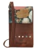 micmacbags Skórzana torebka w kolorze brązowym na telefon - 10 x 18 x 3 cm
