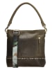 micmacbags Skórzana torebka "Masterpiece" w kolorze khaki - 28 x 30 x 12 cm