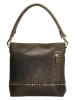 micmacbags Skórzana torebka "Masterpiece" w kolorze khaki - 28 x 30 x 12 cm
