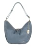 Anna Morellini Leder-Schultertasche "Enrica" in Blau - (B)30 x (H)25 x (T)10 cm