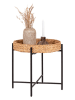 House Nordic Stolik "Naro" w kolorze jasnobrązowo-czarnym - wys. 50 x Ø 48,5 cm