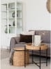 House Nordic Stolik "Naro" w kolorze jasnobrązowo-czarnym - wys. 50 x Ø 48,5 cm