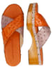 MELVIN & HAMILTON Leder-Keilpantoletten "Elle 2" in Orange/ Rosa
