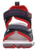 superfit Skórzane sandały "Mike 3.0" w kolorze granatowo-czerwonym