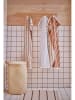 OYOY living design Ręcznik "Raita" w kolorze jasnobrązowo-białym - 100 x 50 cm