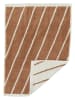 OYOY living design Ręcznik "Raita" w kolorze jasnobrązowo-białym - 100 x 50 cm