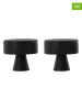 OYOY living design 2-delige set: meubelknoppen "Pin Hook" zwart - Ø 4 cm