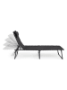 Lifa Living Tuinligstoel zwart - (L)189 x (B)59 cm