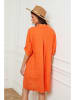 Fleur de Lin Leinen-Kleid "Firlone" in Orange