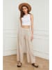 Joséfine Leinen-Hose "Garibaldi" in Beige