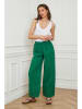 Fleur de Lin Linnen broek "Garibaldi" groen