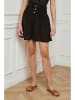 Fleur de Lin Leinen-Shorts "Iverlest" in Schwarz