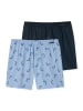 Schiesser 2er-Set: Boxershorts in Hellblau/ Dunkelblau