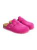 billowy Leder-Clogs in Pink