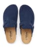 billowy Leder-Clogs in Dunkelblau
