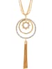 LA CHIQUITA Vergulde ketting met kristallen - (L)70 cm