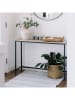 Evila Sidetable "Canvas" lichtbruin/zwart - (B)100 x (H)80 x (D)30 cm