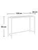 Evila Sidetable "Canvas" lichtbruin/zwart - (B)100 x (H)80 x (D)30 cm
