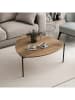 Evila Salontafel "Lenny" walnootkleurig - (B)90 x (H)40 x (D)89 cm