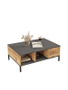 Evila Salontafel grijs/lichtbruin - (B)90 x (H)33 x (D)60 cm