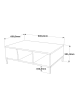 Evila Couchtisch in Grau/ Hellbraun - (B)90 x (H)33 x (T)60 cm