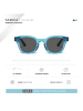 HANUKEII Okulary przeciwsłoneczne unisex "Tarifa" w kolorze niebiesko-czarnym