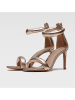 Badura Leren haksandalen goudkleurig