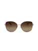 Swarovski Damskie okulary przeciwsłoneczne w kolorze złoto-ciemnobrązowym