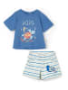 Lois 2-delige outfit blauw/wit