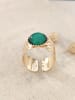 atelier MIU Vergulde ring met edelsteen