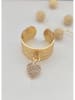 atelier MIU Vergulde ring met edelstenen