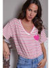 Joséfine Shirt "Damarys" in Pink/ Weiß