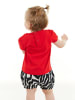 Denokids 2-częściowy zestaw "Ballerina Zebra" w kolorze czerwono-czarno-białym