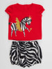 Denokids 2-częściowy zestaw "Ballerina Zebra" w kolorze czerwono-czarno-białym