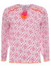 Zwillingsherz Bluzka "Layana" w kolorze biało-różowo-pomarańczowym