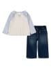 Levi's Kids 2-delige outfit wit/donkerblauw