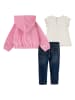 Levi's Kids 3tlg. Outfit in Rosa/ Creme/ Dunkelblau