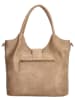 Charm Shopper bag "High street" w kolorze beżowym - 35 x 28 x 13 cm