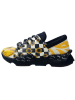 Goby Leder-Sneakers in Schwarz/ Gelb