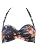 LASCANA Biustonosz bikini w kolorze granatowym ze wzorem