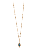 Saint Roman Vergold. Halskette mit Schmuckelementen - (L)45 cm