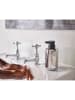 JosephJoseph Edelstahl-Seifenspender "EasyStore" in Silber/ Schwarz - 300 ml
