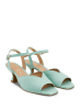 LaShoe Leren haksandalen turquoise