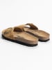 BAYTON Leren slippers "Zephyr" camelkleurig