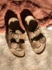 BAYTON Leren slippers "Atlas" camelkleurig
