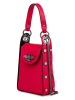 ORE10 Skórzana torebka "Ator" w kolorze czerwonym na telefon - 14 x 20 x 7 cm