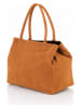 ORE10 Leder-Shopper "Plaso" in Hellbraun - (B)41 x (H)28 x (T)7 cm