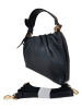 ORE10 Skórzana torebka "Movar" w kolorze czarnym - 26 x 18 x 5 cm
